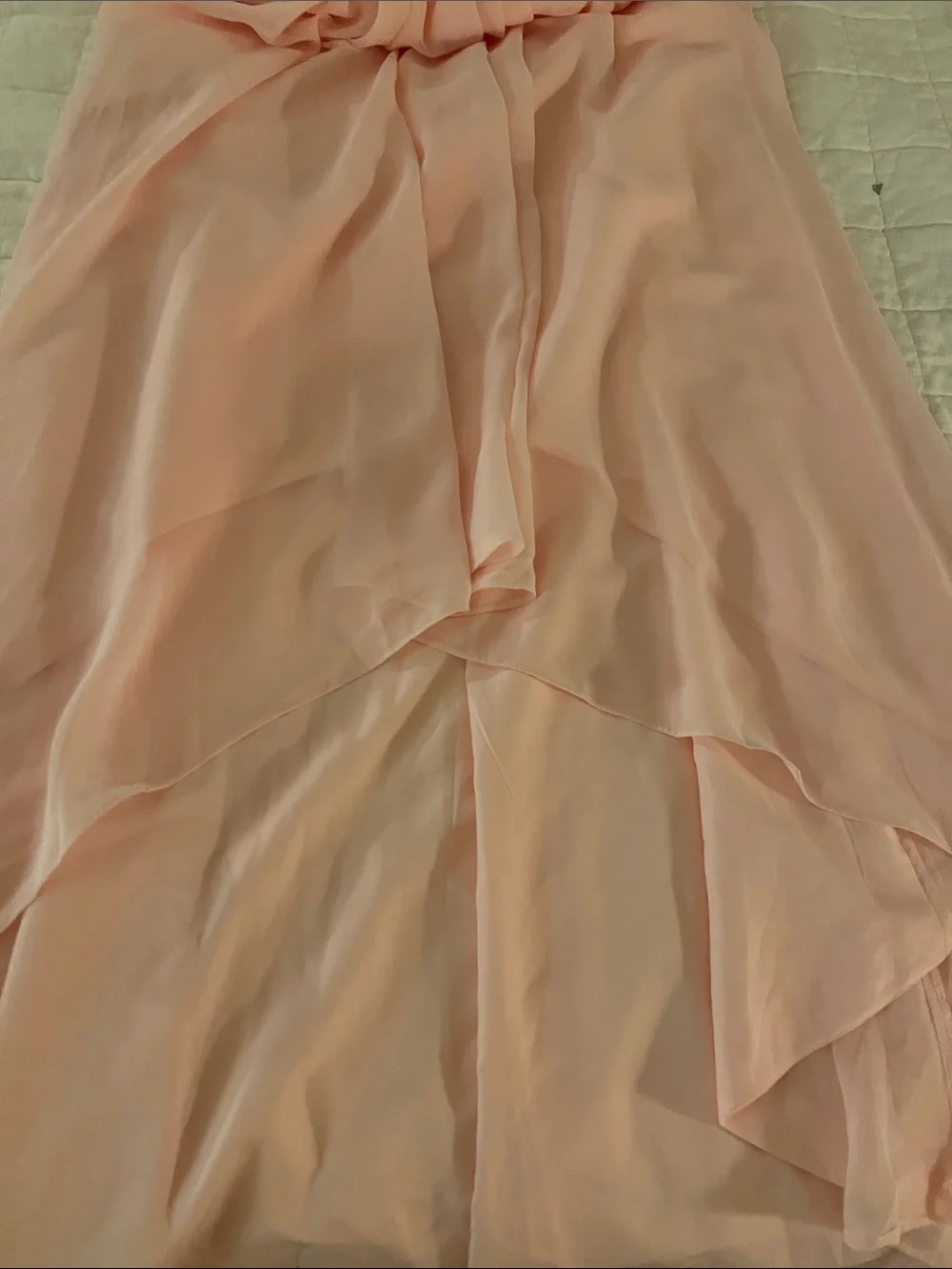 Light Pink Chiffon High-Low Formal Dress P2P 20